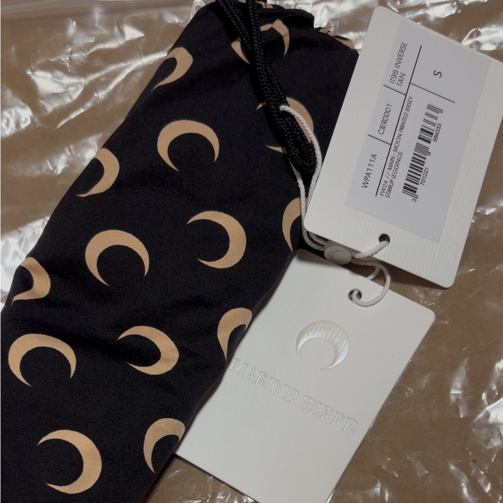 MARINE SERRE Black All Over Moon Leggings